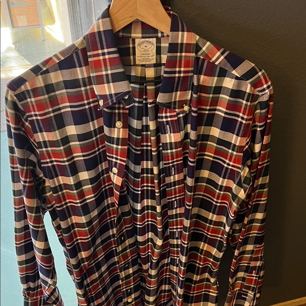 Brooks Brothers Multicolor Plaid Button-Down Shirt